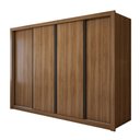 Ver imagem 2 de Guarda Roupa Casal Premium Liv 4 Portas de Correr e 4 Gavetas 279,3cm Yescasa Marrom/Carvalho