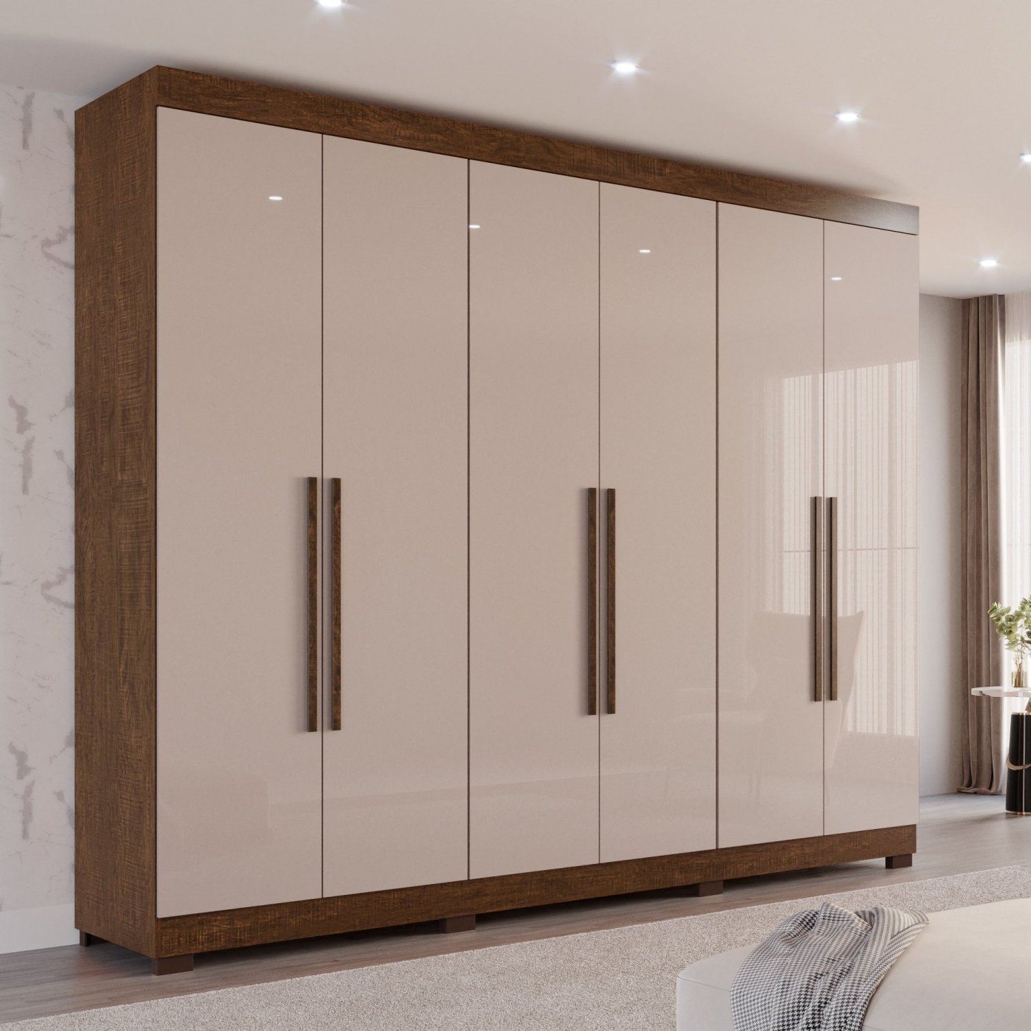 Guarda-roupa Casal 6 Portas 6 Gavetas Órion Premium | MadeiraMadeira