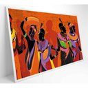Ver imagem 2 de Quadro Mulheres Africanas em Vestidos Coloridos Medidas 120x80 Cm Impressão Tecido Canvas