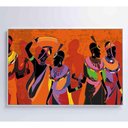 Ver imagem 3 de Quadro Mulheres Africanas em Vestidos Coloridos Medidas 120x80 Cm Impressão Tecido Canvas