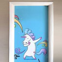 Ver imagem 3 de Adesivo para Porta Unicórnio Dançando- 63X210Cm