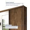 Guarda Roupa Casal Premium Zara 279,3cm com Espelho 4 Portas 4 Gavetas Espresso Móveis     - 2