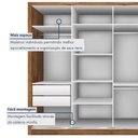 Ver imagem 7 de Guarda Roupa Casal Premium Zara 279,3cm com Espelho 4 Portas 4 Gavetas Yescasa Marrom/Freijó
