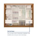 Ver mais imagens de Guarda Roupa Casal Premium Zara 279,3cm com Espelho 4 Portas 4 Gavetas Yescasa Marrom/Carvalho