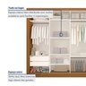 Guarda Roupa Casal Premium Zara 279,3cm com Espelho 4 Portas 4 Gavetas Espresso Móveis     - 5