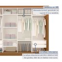 Ver imagem 5 de Guarda Roupa Casal Premium Zara 279,3cm com Espelho 4 Portas 4 Gavetas Yescasa Marrom/Carvalho