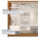 Ver imagem 7 de Guarda Roupa Casal Premium Zara 279,3cm com Espelho 4 Portas 4 Gavetas Yescasa Marrom/Carvalho