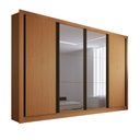 Ver imagem 2 de Guarda Roupa Casal Premium Zara 279,3cm com Espelho 4 Portas 4 Gavetas Yescasa Marrom/Carvalho