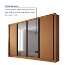 Ver imagem 4 de Guarda Roupa Casal Premium Zara 279,3cm com Espelho 4 Portas 4 Gavetas Yescasa Marrom/Carvalho
