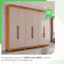 Ver mais imagens de Guarda-roupa Casal 6 Portas 6 Gavetas Órion Premium com Pés 100% MDF