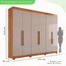 Guarda-roupa Casal 6 Portas 6 Gavetas Órion Premium com Pés 100% MDF - 4