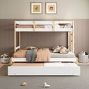 Ver imagem 5 de Treliche Juvenil Solteiro e Casal Family Soft Madeira e MDF Casatema MadeiraOriginals Branco/Marrom