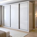Ver imagem 1 de Guarda Roupa Casal Premium Liv 3 Portas de Correr e 6 Gavetas 242cm Yescasa Branco