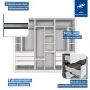 Ver imagem 4 de Guarda Roupa Casal Premium Liv 3 Portas 6 Gavetas Espresso Móveis