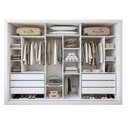 Ver imagem 6 de Guarda Roupa Casal Premium Liv 3 Portas de Correr e 6 Gavetas 242cm Yescasa Branco