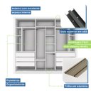 Ver imagem 5 de Guarda Roupa Casal Premium Liv 3 Portas 6 Gavetas Espresso Móveis
