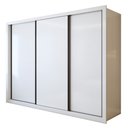 Ver imagem 3 de Guarda Roupa Casal Premium Liv 3 Portas de Correr e 6 Gavetas 242cm Yescasa Branco