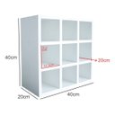 Ver imagem 3 de Nicho Multiuso com 9 Divisões para Toalhas Decorativo em Mdf Branco Cód.809