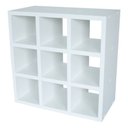 Ver imagem 2 de Nicho Multiuso com 9 Divisões para Toalhas Decorativo em Mdf Branco Cód.809