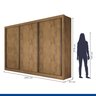 Guarda Roupa Casal Premium Liv 242cm 3 Portas 6 Gavetas Espresso Móveis - 6