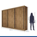 Ver imagem 6 de Guarda Roupa Casal Premium Liv 242cm 3 Portas 6 Gavetas Espresso Móveis
