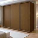 Ver imagem 1 de Guarda Roupa Casal Premium Liv 3 Portas de Correr e 6 Gavetas 242cm Yescasa Marrom/Freijó