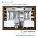 Ver mais imagens de Guarda Roupa Casal Premium Liv 3 Portas de Correr e 6 Gavetas 242cm Yescasa Marrom/Freijó