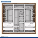 Ver imagem 7 de Guarda Roupa Casal Premium Liv 242cm 3 Portas 6 Gavetas Espresso Móveis