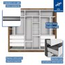 Guarda Roupa Casal Premium Liv 242cm 3 Portas 6 Gavetas Espresso Móveis - 4