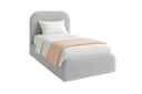 Ver imagem 3 de Cama Solteiro Cabeceira Estofada Quarto Moderno Alto Padrão Cinza