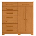 Ver imagem 2 de Cômoda para Quarto 8 Gavetas e 2 Portas Verona Marrom/Cinamomo