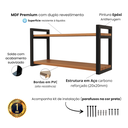 Ver imagem 3 de Prateleira Suspensa Estilo Industrial 100% Mdf Aço 35x25x70