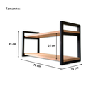 Ver imagem 3 de Prateleira Suspensa Estilo Industrial 100% Mdf Aço 35x25x70