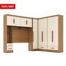 Quarto Modulado Casal Completo 100% MDF 4 Peças 5 Portas 4 Gavetas com Maleiro Smart Plus - 20