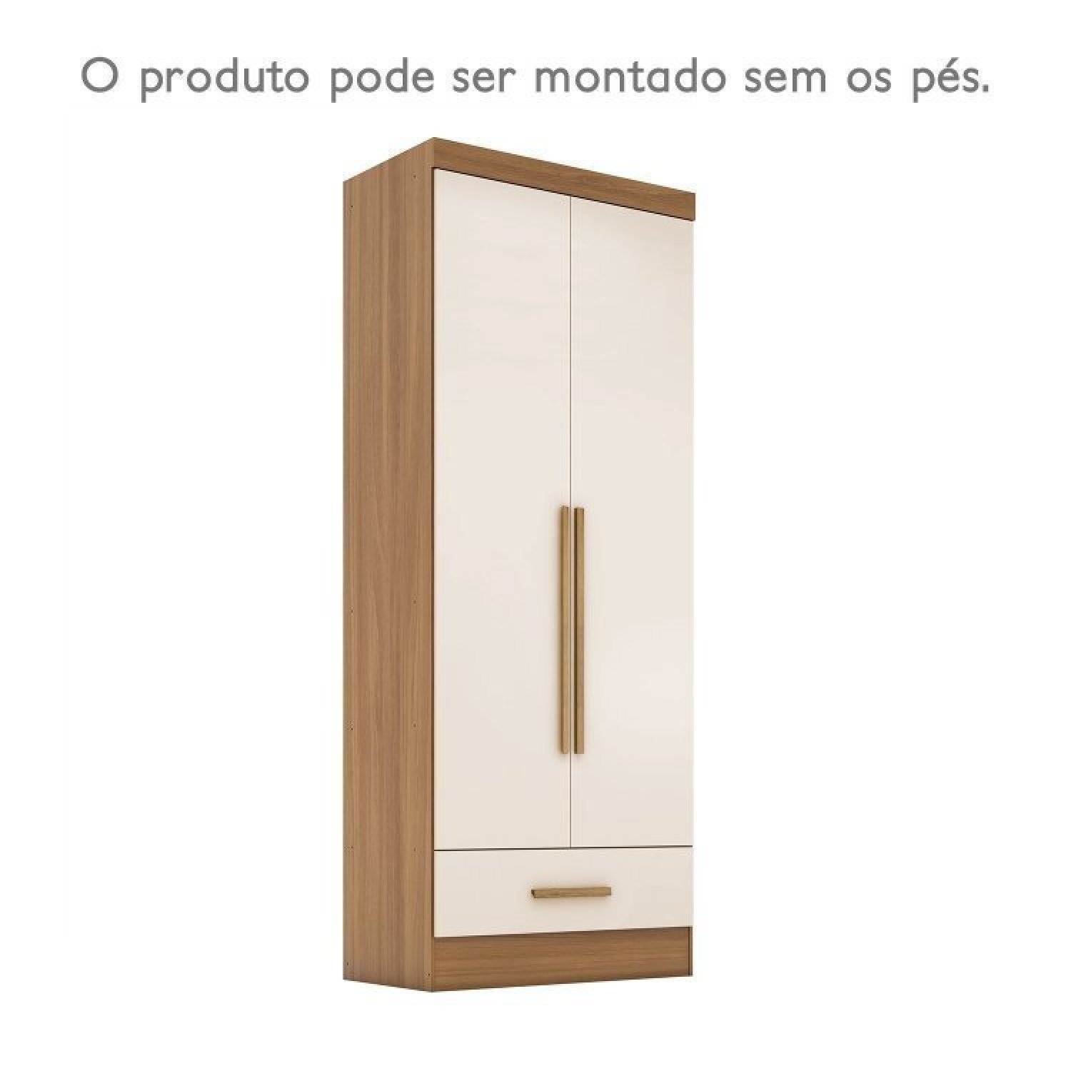 Quarto Modulado Casal Completo 4 Peças 5 Portas 4 Gavetas com Maleiro Smart Plus - 17