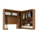 Ver imagem 5 de Quarto Modulado Casal Completo 4 Peças 5 Portas 4 Gavetas com Maleiro Smart Plus Yescasa Bege/Cinamomo Off/White
