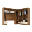 Ver imagem 7 de Quarto Modulado Casal Completo 4 Peças 5 Portas 4 Gavetas com Maleiro Smart Plus Yescasa Bege/Cinamomo Off/White