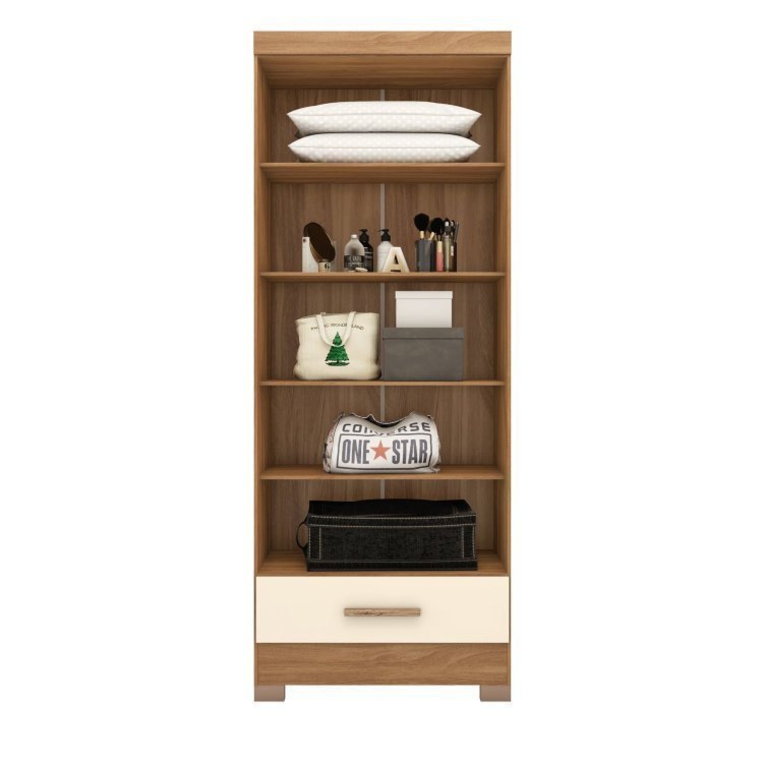 Quarto Modulado Casal Completo 4 Peças 5 Portas 4 Gavetas com Maleiro Smart Plus - 15