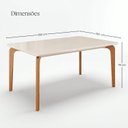 Ver imagem 3 de Conjunto Sala de Jantar Mesa 180x100cm Madeira e MDF com Vidro e 6 Cadeiras Madeira Maciça Londres