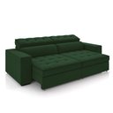 Ver imagem 1 de Sofá Decorativo Hugo 2 Lugares 208cm Reclinável e Retrátil Veludo Verde G45 - Gran Belo