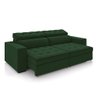 Sofá Decorativo Hugo 2 Lugares 208cm Reclinável e Retrátil Veludo Verde G45 - Gran Belo - 1
