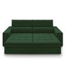 Sofá Decorativo Hugo 2 Lugares 208cm Reclinável e Retrátil Veludo Verde G45 - Gran Belo - 6