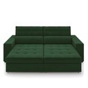 Ver imagem 6 de Sofá Decorativo Hugo 2 Lugares 208cm Reclinável e Retrátil Veludo Verde G45 - Gran Belo