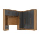 Ver imagem 3 de Quarto Modulado Casal Completo 4 Peças 5 Portas 4 Gavetas com Maleiro Smart Plus