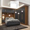 Quarto Modulado Casal Completo 100% MDF 4 Peças 5 Portas 4 Gavetas com Maleiro Smart Plus - 2