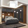 Quarto Modulado Casal Completo 4 Peças 5 Portas 4 Gavetas com Maleiro Smart Plus - 2