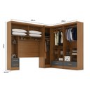 Ver imagem 6 de Quarto Modulado Casal Completo 4 Peças 5 Portas 4 Gavetas com Maleiro Smart Plus