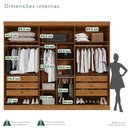 Ver imagem 5 de Guarda-roupa Casal 6 Portas 6 Gavetas Órion Premium 100% MDF