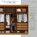 Ver imagem 7 de Guarda-roupa Casal 6 Portas 6 Gavetas Órion Premium 100% MDF