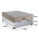 Ver imagem 5 de Cama Box Baú Casal Sintético Cremil + Colchão Molas Ensacadas Airprime 138x188x65cm Cor:branco